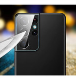 Stuff Certified® Lot de 3 couvercles d'objectif en verre trempé pour appareil photo Samsung Galaxy S21 Ultra - Protection antichoc