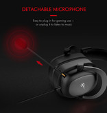 HAVIT Bezprzewodowe słuchawki do gier z mikrofonem dookólnym - do PS4 / PS5 - Słuchawki do zestawu słuchawkowego z mikrofonem czarne
