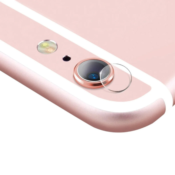 Paquete de 3 fundas para lentes de cámara de vidrio templado para iPhone 6S Plus - Funda protectora a prueba de golpes