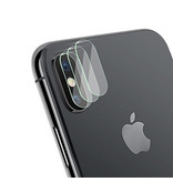 Stuff Certified® Confezione da 3 copriobiettivo per fotocamera in vetro temperato per iPhone XS - Custodia antiurto