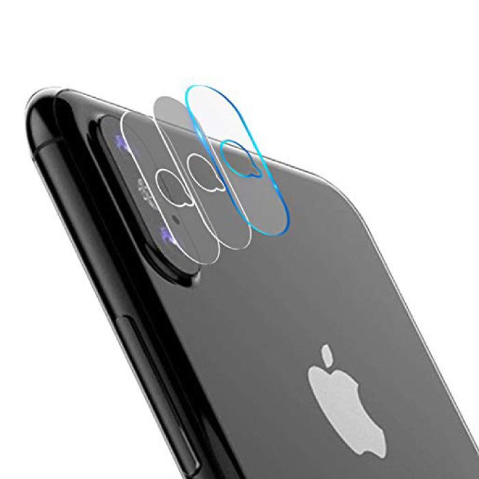 Paquete de 3 fundas para lentes de cámara de vidrio templado para iPhone XS Max - Funda protectora a prueba de golpes