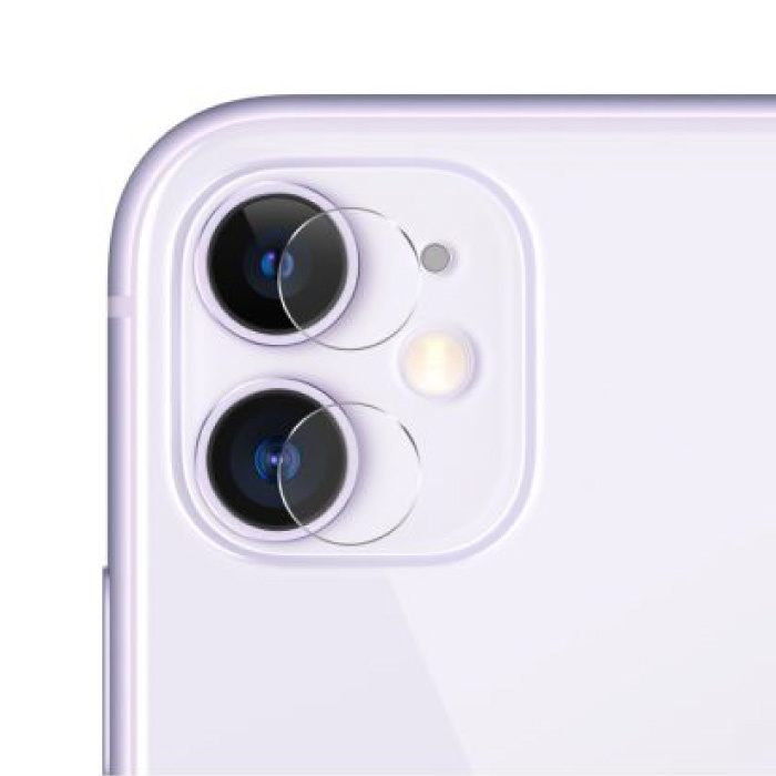 Paquete de 3 fundas para lentes de cámara de vidrio templado para iPhone 11 - Funda protectora a prueba de golpes