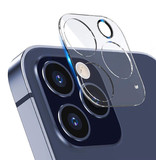 Stuff Certified® Paquete de 3 fundas para lentes de cámara de vidrio templado para iPhone 12 Pro - Funda protectora a prueba de golpes