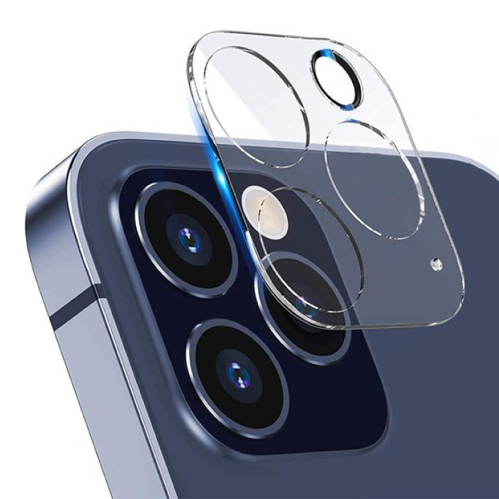 Paquete de 3 fundas para lentes de cámara de vidrio templado para iPhone 12 Pro - Funda protectora a prueba de golpes