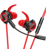 TOPK F36 Gaming Headset mit omnidirektionalem Mikrofon - Für PS4 / PS5 - Kopfhörer Kopfhörer Kopfhörer mit Mikrofon Rot