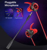 TOPK Zestaw słuchawkowy do gier F36 z mikrofonem dookólnym - na PS4 / PS5 - Słuchawki Słuchawki Słuchawki z mikrofonem Czerwone