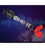 TOPK Auriculares para juegos F36 con micrófono omnidireccional - Para PS4 / PS5 - Auriculares Auriculares Auriculares con micrófono Rojo