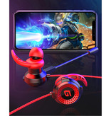 TOPK Cuffie da gioco F36 con microfono omnidirezionale - Per PS4 / PS5 - Auricolari Cuffie Cuffie con microfono Rosso