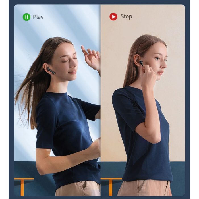 Baseus Słuchawki bezprzewodowe Encok W05 - Bezprzewodowe ładowanie Qi - Sterowanie True Touch TWS Słuchawki Bluetooth 5.0 Słuchawki douszne Czarne