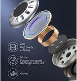Baseus Auriculares inalámbricos Encok W05 - Carga inalámbrica Qi - True Touch Control TWS Bluetooth 5.0 Auriculares Auriculares Auriculares Negro