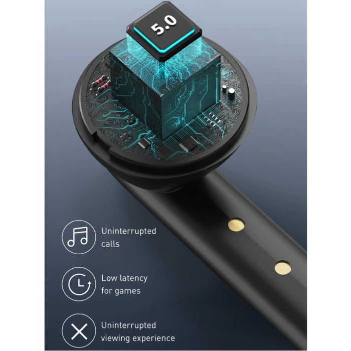 Baseus Auriculares inalámbricos W05 - Carga inalámbrica Qi - True Touch Control TWS Bluetooth 5.0 Auriculares Auriculares Auriculares Azul
