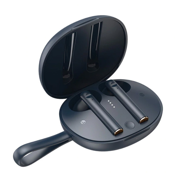 W05 Draadloze Oortjes - Qi Draadloos Opladen - True Touch Control TWS Bluetooth 5.0 Earphones Earbuds Oortelefoon Blauw