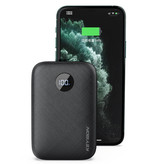 Keysion Power Bank con porta PD 10.000mAh Tripla 3 porte USB - Display a LED Caricabatteria esterno per batteria di emergenza Caricabatterie nero