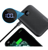 Keysion Banque d'alimentation avec port PD 10 000 mAh Triple 3x Port USB - Affichage à LED Chargeur de batterie de secours externe Chargeur de batterie Noir