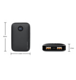 Keysion Banque d'alimentation avec port PD 10 000 mAh Triple 3x Port USB - Affichage à LED Chargeur de batterie de secours externe Chargeur de batterie Noir
