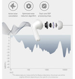 Baseus S1 Draadloze Oortjes - ANC True Touch Control TWS Bluetooth 5.0 Earphones Earbuds Oortelefoon Zwart