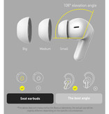 Baseus S1 Draadloze Oortjes - ANC True Touch Control TWS Bluetooth 5.0 Earphones Earbuds Oortelefoon Wit