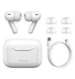 Baseus S1 Wireless Earpieces - ANC True Touch Control TWS Bluetooth 5.0 Earphones Earbuds Earphone White