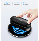 Awei T10C Wireless-Kopfhörer - Qi Wireless-Aufladung - True Touch Control TWS Bluetooth 5.0-Ohrhörer Ohrhörer Ohrhörer Schwarz