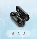 Awei Écouteurs sans fil T10C - Chargement sans fil Qi - True Touch Control TWS Bluetooth 5.0 Écouteurs Écouteurs Écouteurs Noir