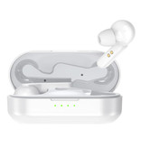 Awei Auriculares inalámbricos T10C - Carga inalámbrica Qi - True Touch Control TWS Auriculares Bluetooth 5.0 Auriculares Auriculares Blanco