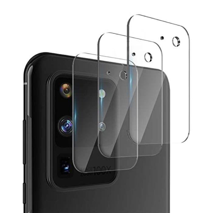 Confezione da 3 copriobiettivo per fotocamera in vetro ultra temperato per Samsung Galaxy S20 - Custodia antiurto