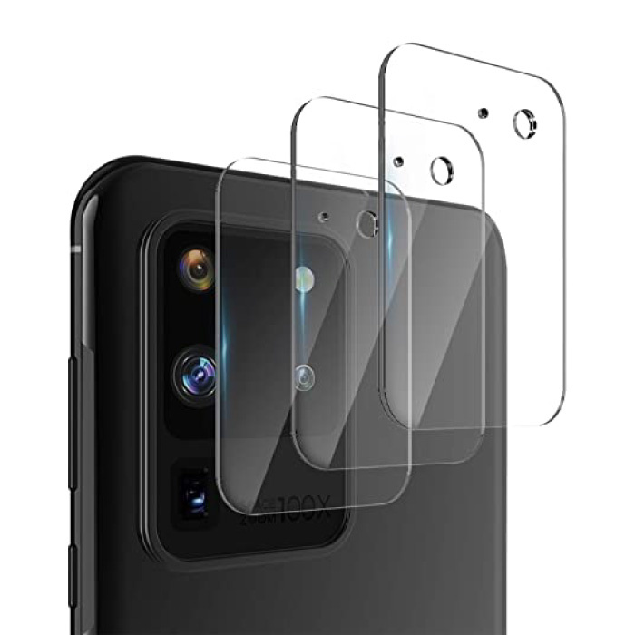 Paquete de 3 cubiertas para lentes de cámara de vidrio ultra templado para Samsung Galaxy S20 - Estuche protector a prueba de golpes