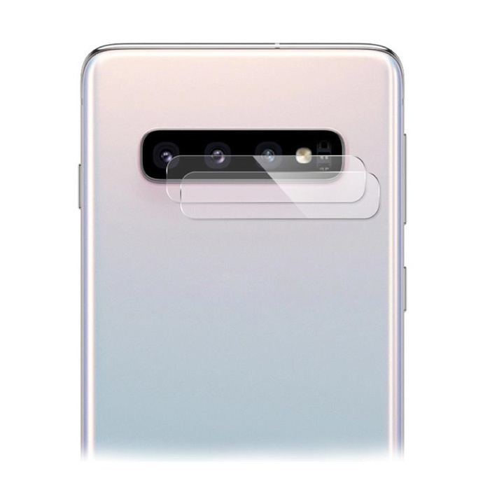 Paquete de 2 fundas para lentes de cámara de vidrio templado para Samsung Galaxy S10 Plus - Funda protectora a prueba de golpes