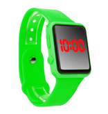 Stuff Certified® Digital Watch Wristband - Silicone Strap LED Screen Sport Fitness - Green