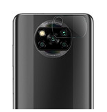Stuff Certified® Paquete de 3 cubiertas de lente de cámara de vidrio templado NFC para Xiaomi Poco X3 - Protección de carcasa de película a prueba de golpes