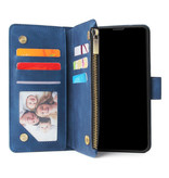 Stuff Certified® Samsung Galaxy S8 - Custodia a portafoglio in pelle con custodia a conchiglia Custodia a portafoglio blu