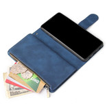 Stuff Certified® Samsung Galaxy S8 - Funda de piel tipo cartera con tapa, funda, cartera, azul