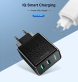 Elough IQ Plug Charger - 24 W AC Home Ladegerät Wandladegerät Adapter Wandladegerät Schwarz