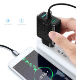 Elough IQ Stekkerlader - 24W AC Thuislader Muur Oplader Adapter Wallcharger  Zwart