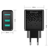 Elough IQ Plug Charger - 24 W AC Home Ladegerät Wandladegerät Adapter Wandladegerät Schwarz