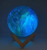 Mixxar Lampe 3D RGB Stars Moon Galaxy 20cm avec télécommande - Lampe d'ambiance Lampe de table Starry Sky Projector
