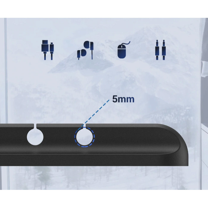 TOPK Clips adhesivos para cables - 3 Clips Brida para cables Clips para cables Organización de sujetacables Organizador de cables