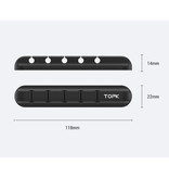 TOPK Paquet de 2 pinces de câble adhésives - 7 pinces Attache de câble Pinces de câble Organisateur de câble Organisateur de support de câble