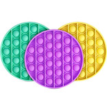 Stuff Certified® Pop It - Giocattolo antistress Fidget Bubble Toy in silicone quadrato blu-rosa-bianco
