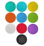 Stuff Certified® Pop It - Fidget Anti Stress Spielzeug Bubble Toy Silikon Kreis Blau-Rosa-Weiß