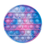 Stuff Certified® Pop It - Fidget Giocattolo antistress Bubble Toy Cerchio in silicone Blu-Rosa-Bianco