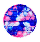 Stuff Certified® Pop It - Fidget Anti Stress Toy Bubble Toy Silikon Rund Blau-Rosa