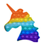 Stuff Certified® Pop It - Fidget Anti Stress Toy Bubble Toy Silicone Unicorn Rainbow