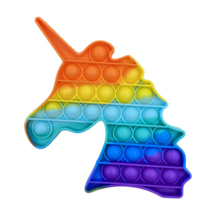 Pop It - Fidget Anti Stress Toy Bubble Toy Silikon Jednorożec Rainbow