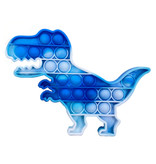 Stuff Certified® Pop It - Fidget Anti Stress Speelgoed Bubble Toy Siliconen Dino Blauw-Wit