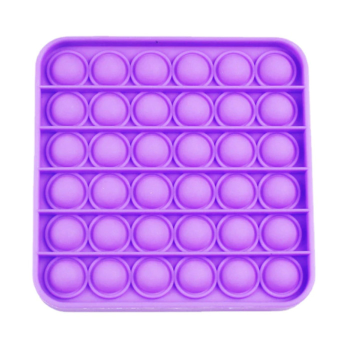 Stuff Certified® Pop It - Fidget Anti Stress Toy Bubble Toy Silicone Square Purple