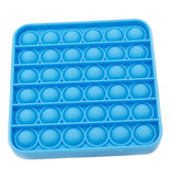 Stuff Certified® Pop It - Fidget Anti Stress Toy Bubble Toy Silicone Carré Bleu