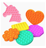 Stuff Certified® Pop It - Fidget Anti Stress Toy Bubble Toy Silicone Heart Rainbow