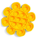 Stuff Certified® Pop It - Fidget Anti Stress Speelgoed Bubble Toy Siliconen Bloem Geel