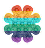 Stuff Certified® Pop It - Fidget Anti Stress Toy Bubble Toy Silicone Flower Rainbow